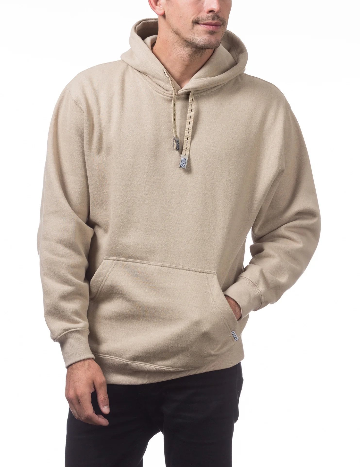 Pro Club Heavyweight Pullover Hoodie (13oz) - KHAKI - Image 5