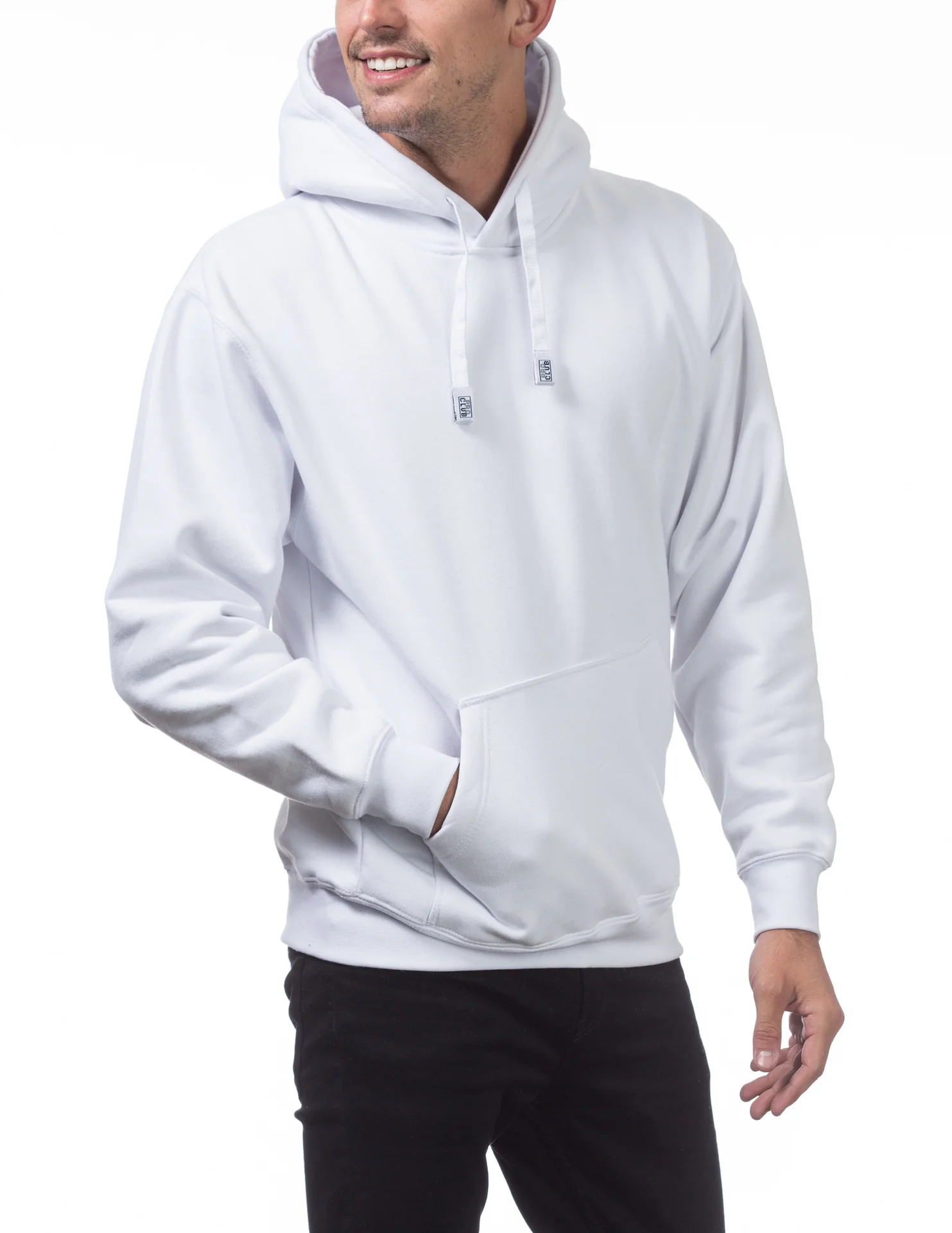 Pro Club Heavyweight Pullover Hoodie (13oz) - WHITE - Image 4