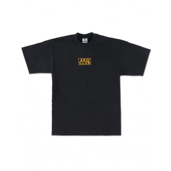 Pro Club Heavyweight Short Sleeve Embroidered Box Logo Tee - GOLD - Image 2