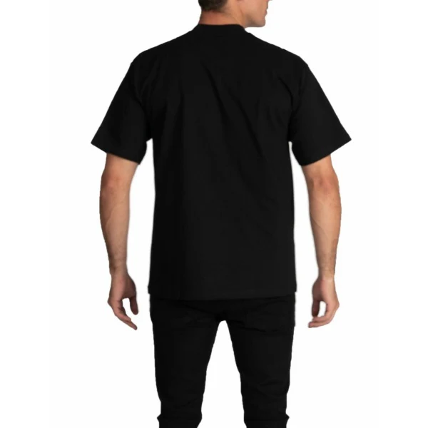 Pro Club Heavyweight Short Sleeve Embroidered Box Logo Tee - GOLD - Image 4
