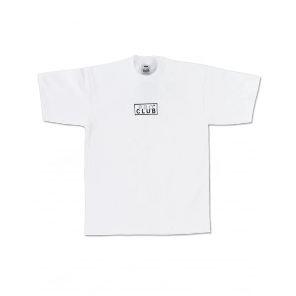 Pro Club Heavyweight Short Sleeve Embroidered Box Logo Tee - WHITE - Image 3