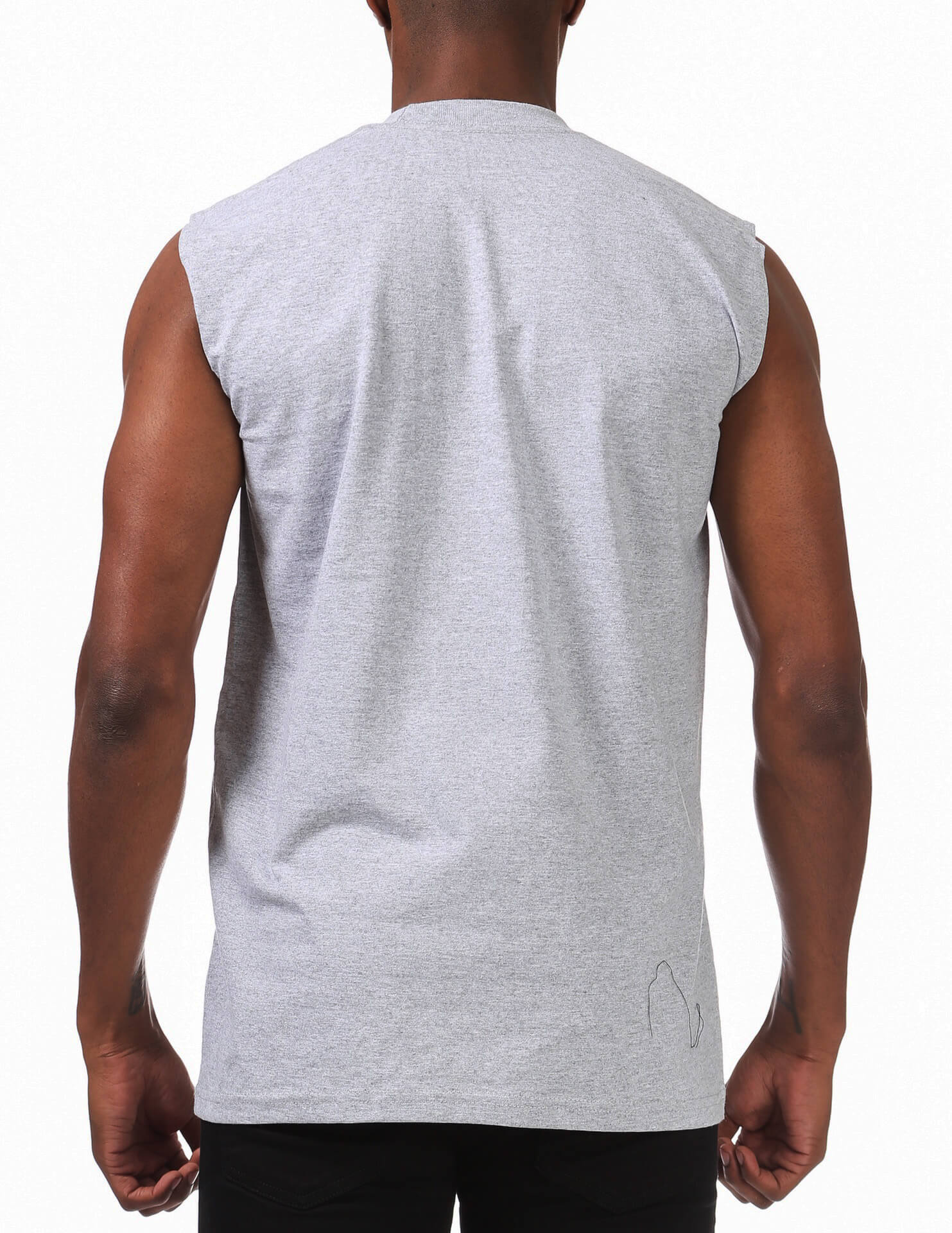 Pro Club Heavyweight Sleeveless Muscle Tee - GRAY - Image 2