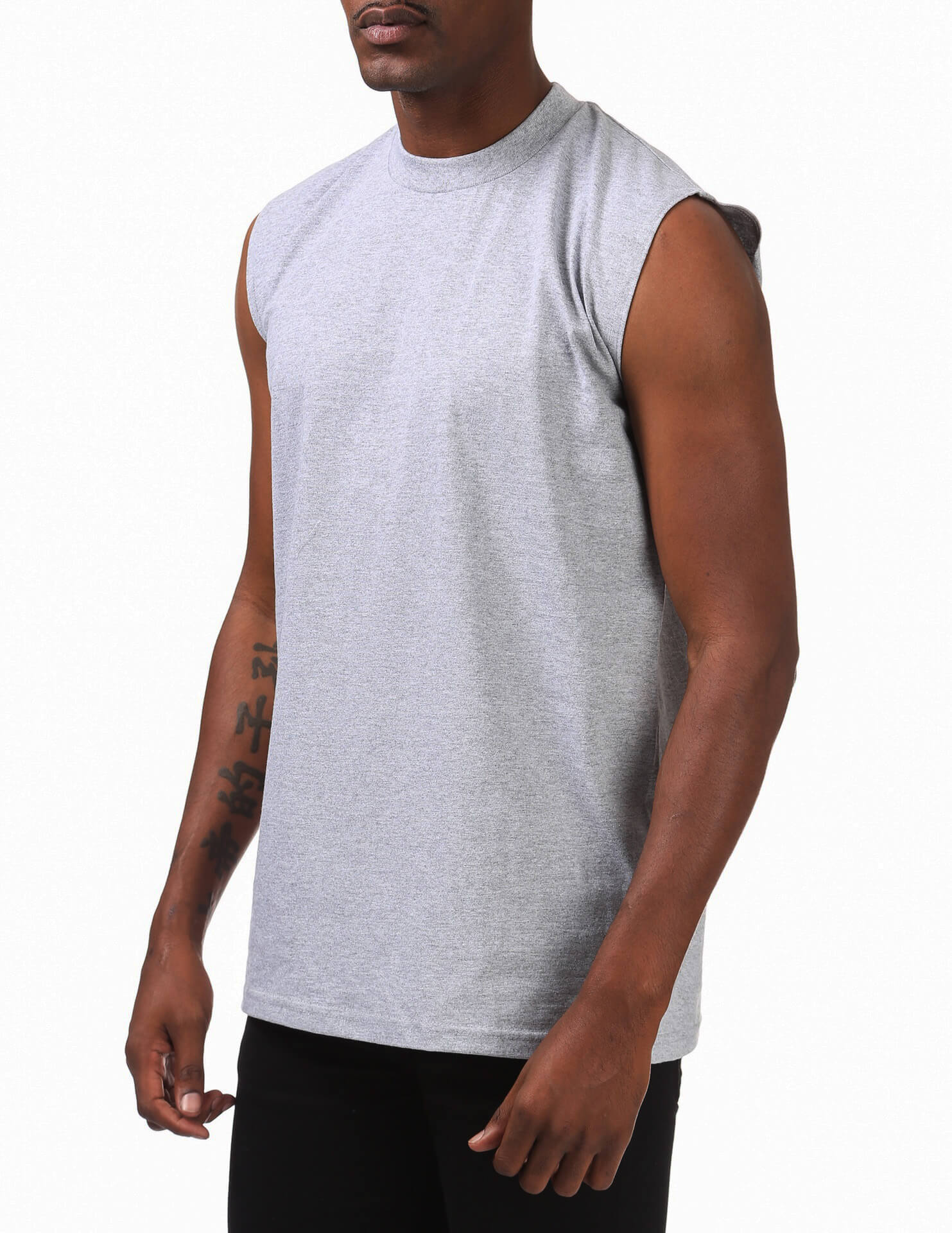 Pro Club Heavyweight Sleeveless Muscle Tee - GRAY - Image 5