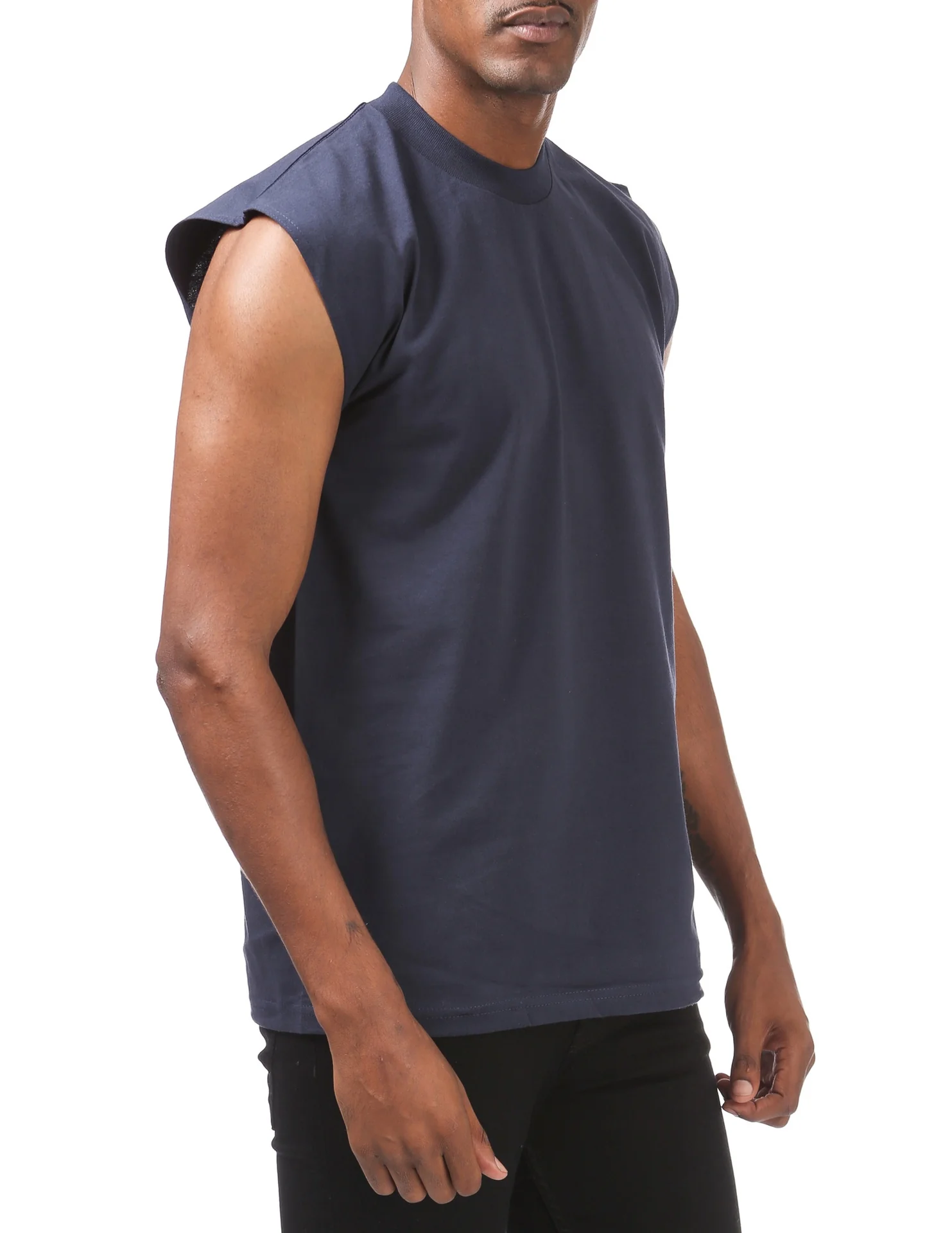 Pro Club Heavyweight Sleeveless Muscle Tee - NAVY - Image 2