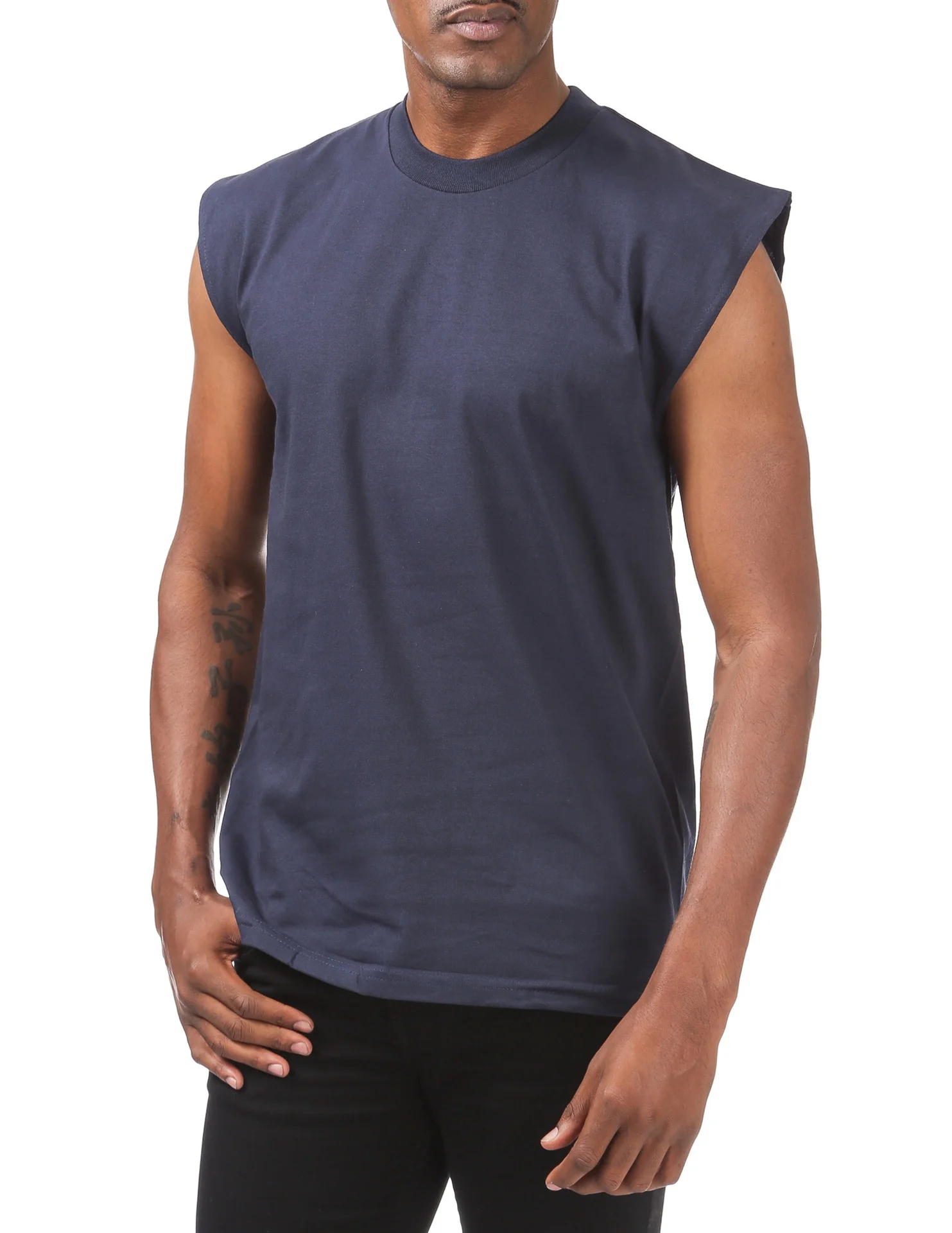 Pro Club Heavyweight Sleeveless Muscle Tee - NAVY - Image 4