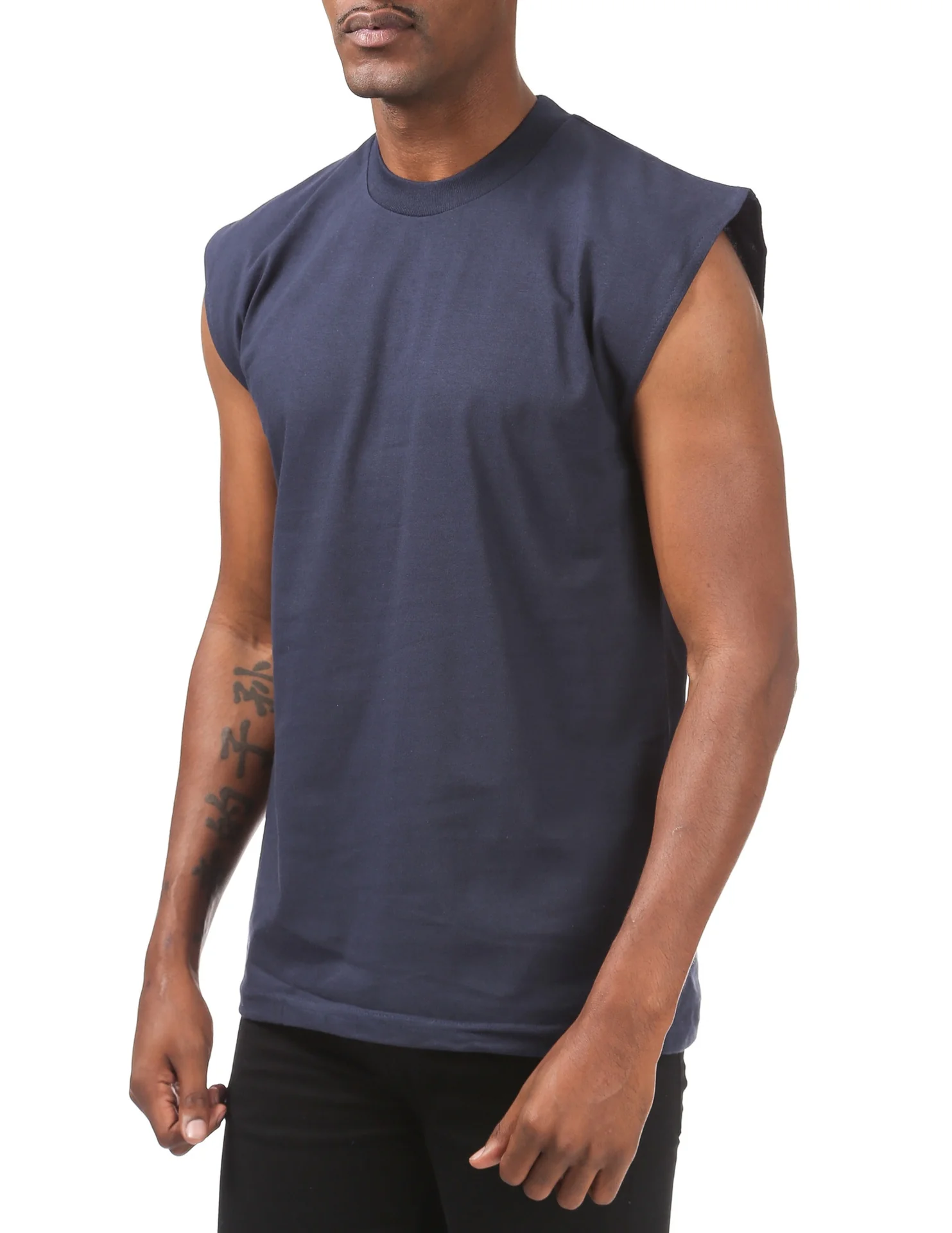 Pro Club Heavyweight Sleeveless Muscle Tee - NAVY - Image 5