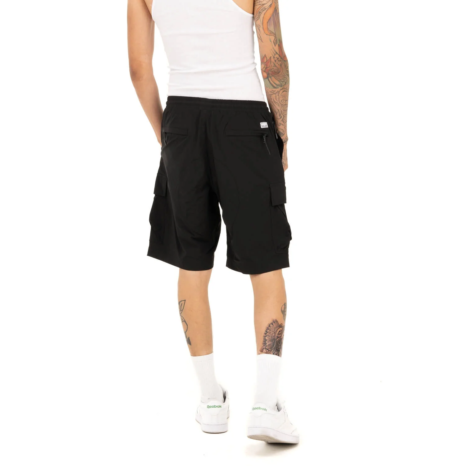 Pro Club Men's Comfort Stretch Nylon Cargo Short - 9 1/2 inch inseam - Black - Image 4