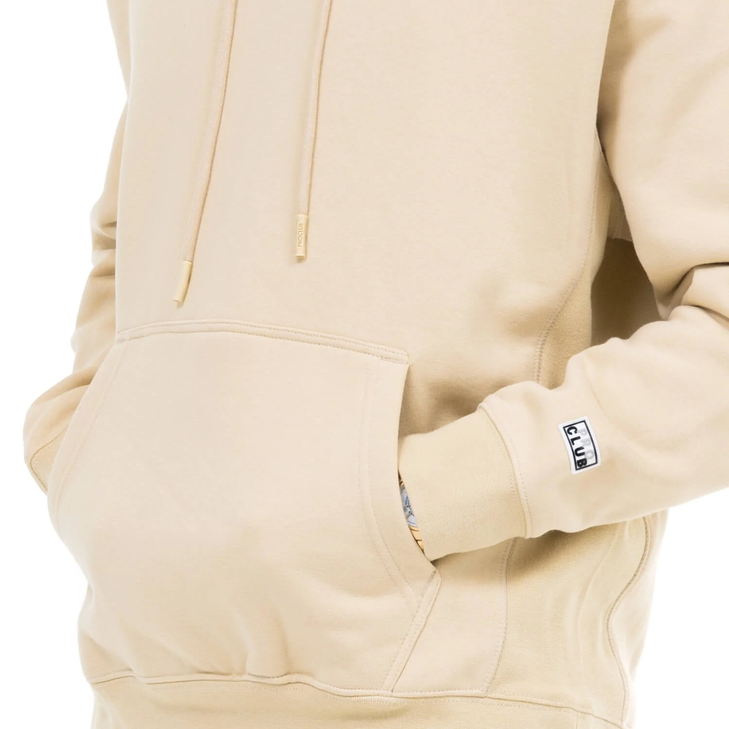 Pro Club Men's Heavyweight Basic Hoodie - Oyster White - Image 3