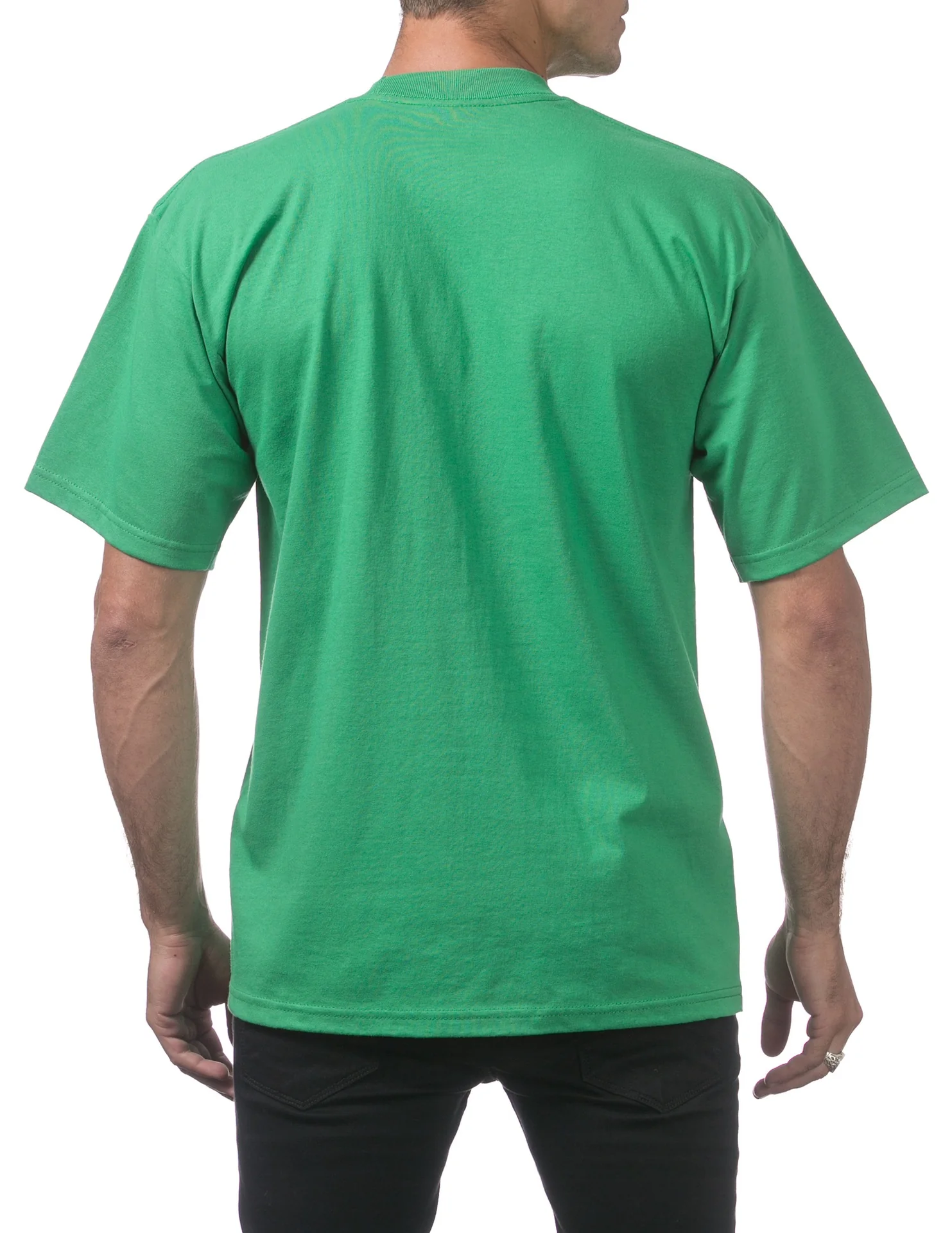 Pro Club Men's Heavyweight Short Sleeve Tee - KELLY GREEN - Image 3