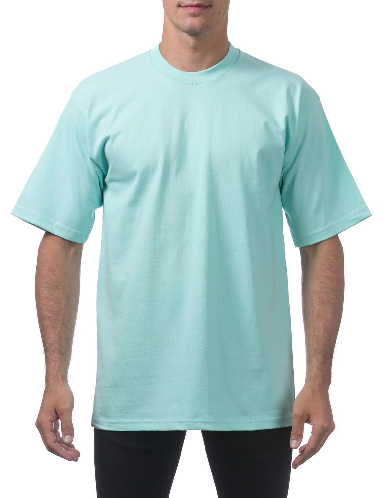 Pro Club Men's Heavyweight Short Sleeve Tee - SEA FOAM GREEN