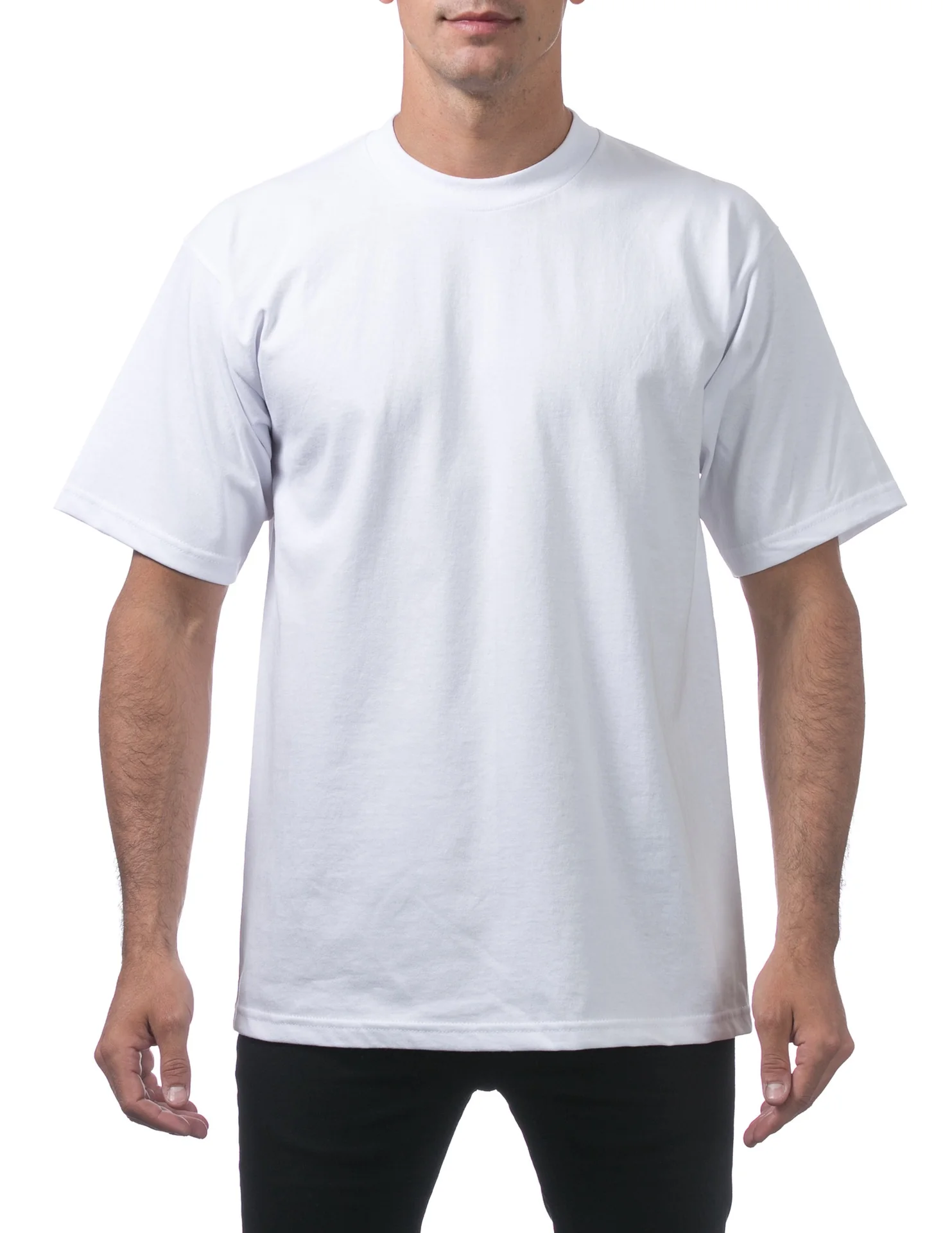 Pro Club Men's Heavyweight Short Sleeve Tee - WHITE