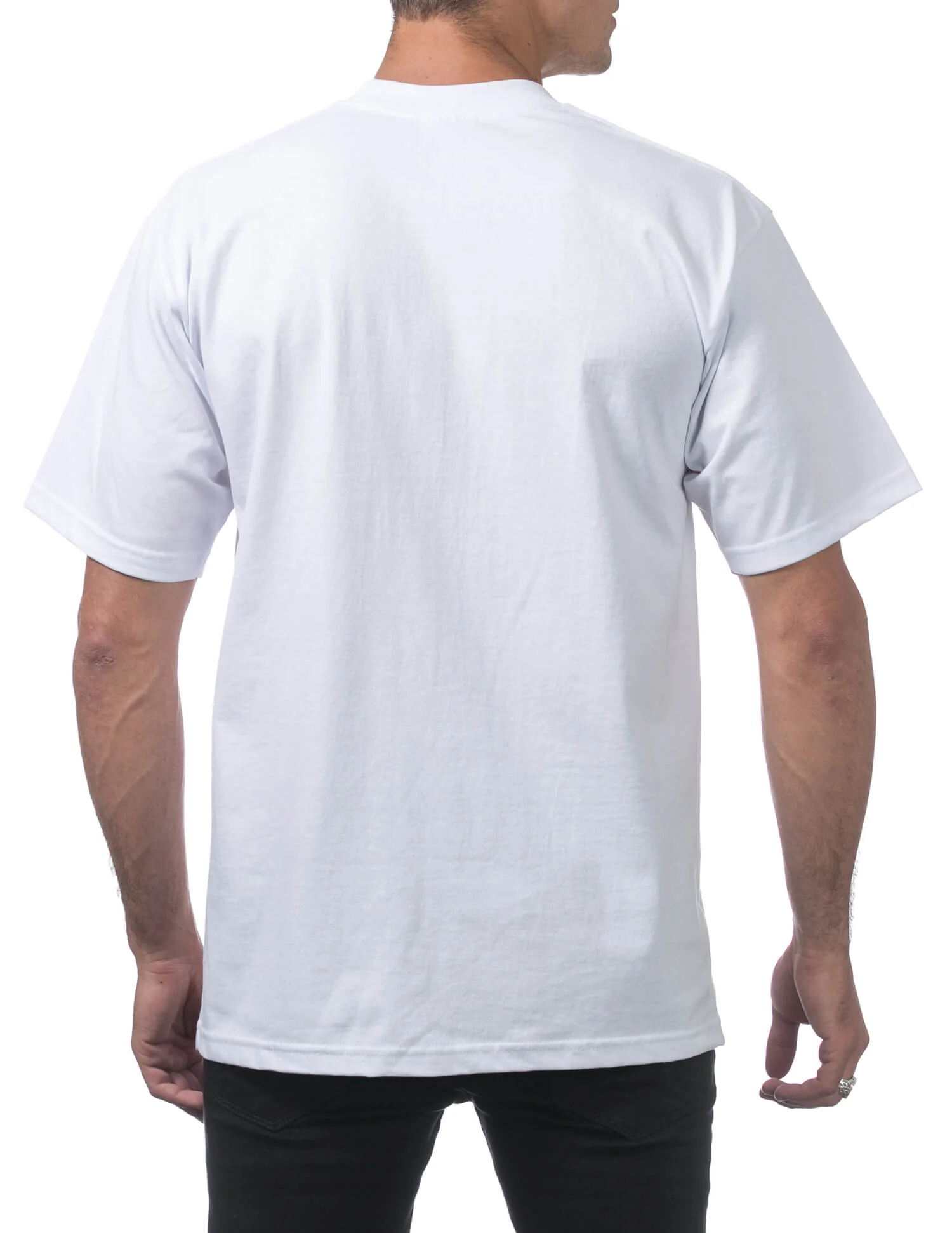 Pro Club Men's Heavyweight Short Sleeve Tee - WHITE - Image 4