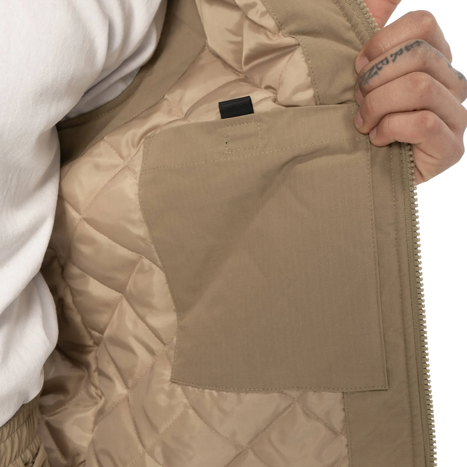 Pro Club Men's Heavyweight Work Vest - Khaki - Image 4