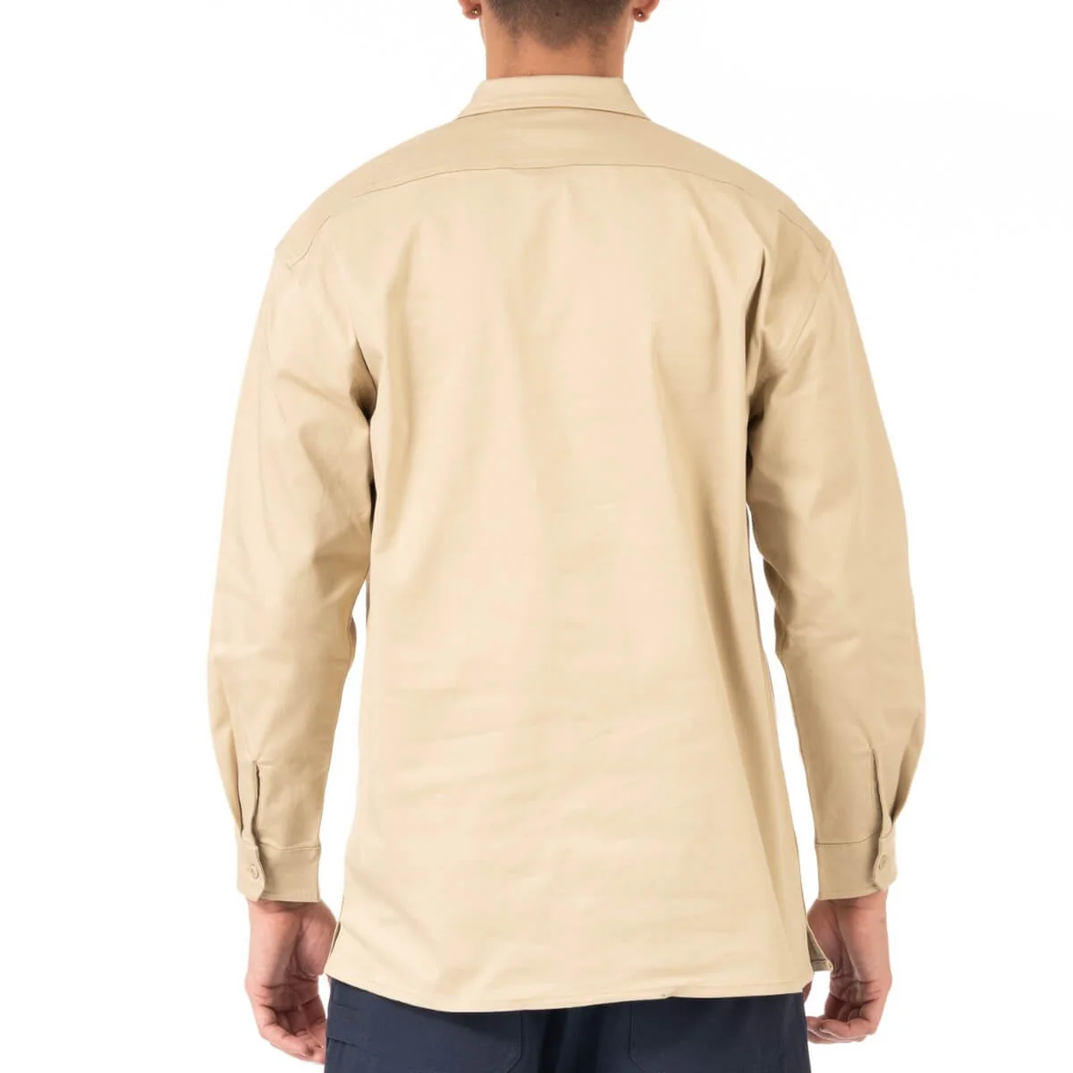 Pro Club Men's Workwear Mechanic's Long Sleeve Shirt - Khaki - Image 3