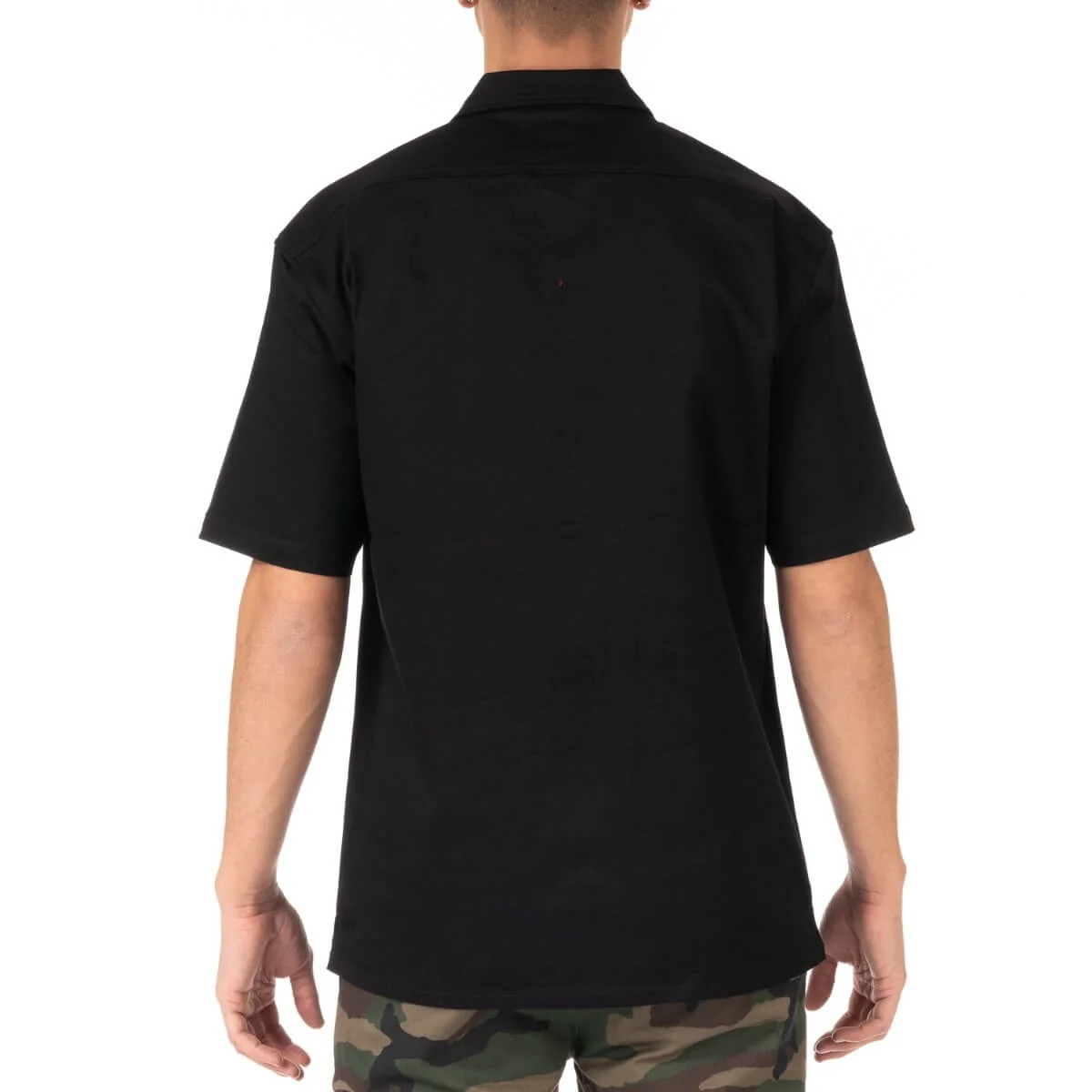 Pro Club Men's Workwear Mechanic's Short Sleeve Shirt - Black - Image 3