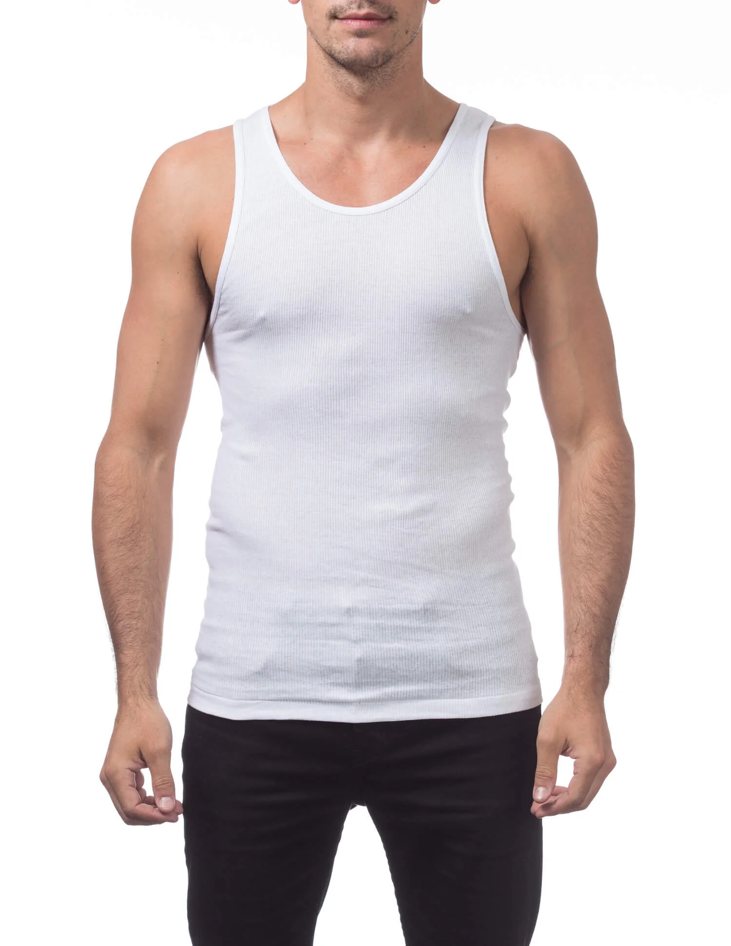 Pro Club O-DOG Premium Cotton A-Shirt - White (3 Per Pack) - Image 2