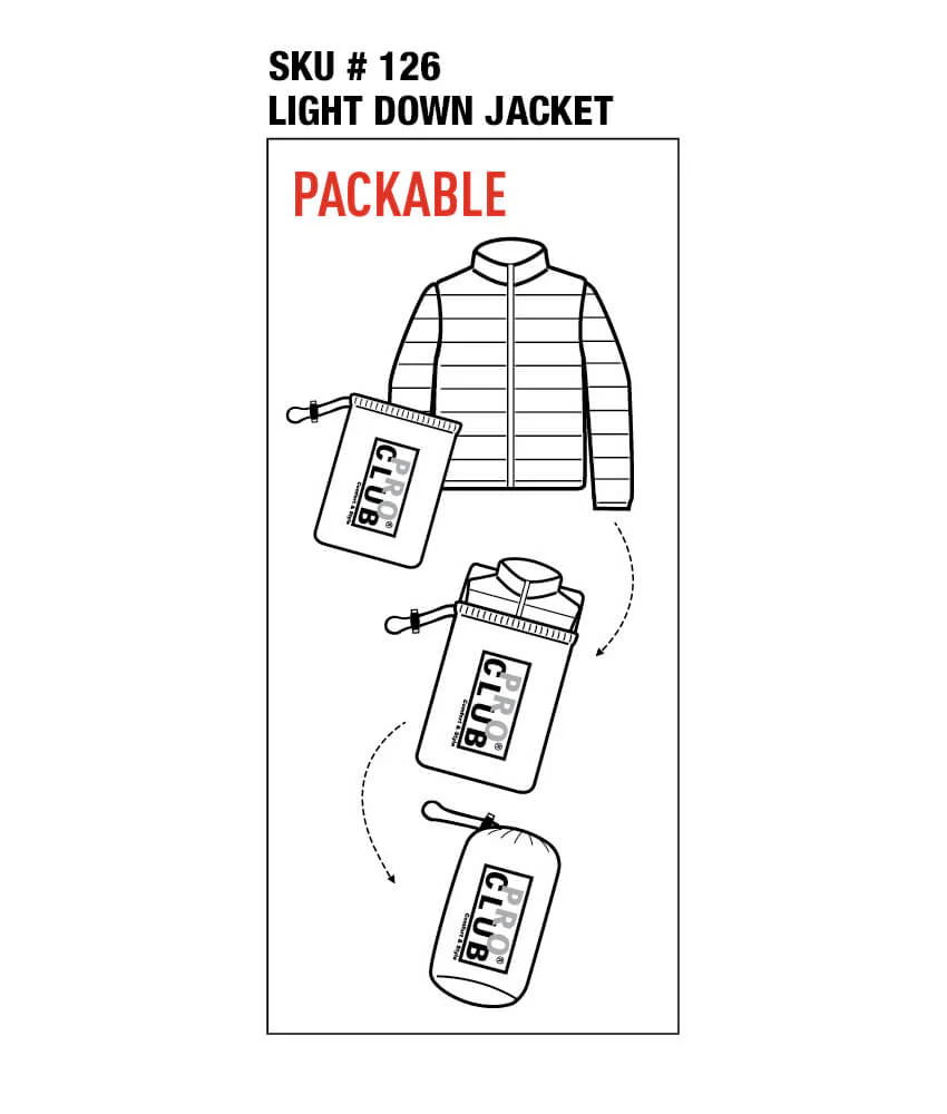 Pro Club Packable Lightweight Down Jacket - RED - Image 6