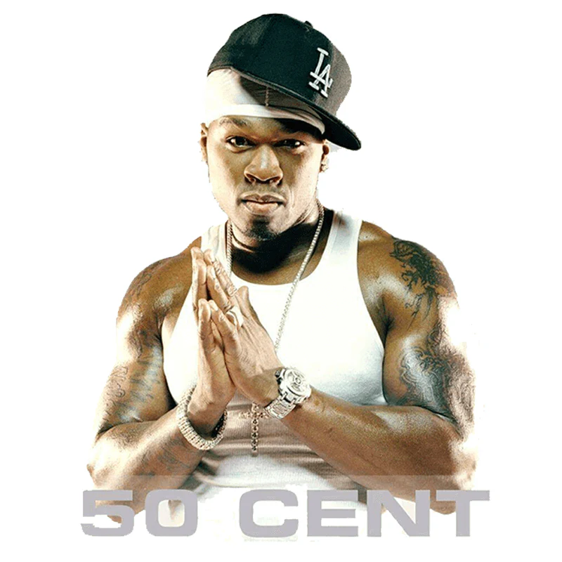 Pro Club Rapper 50 cent Fade out Digital printed Tee - Image 2