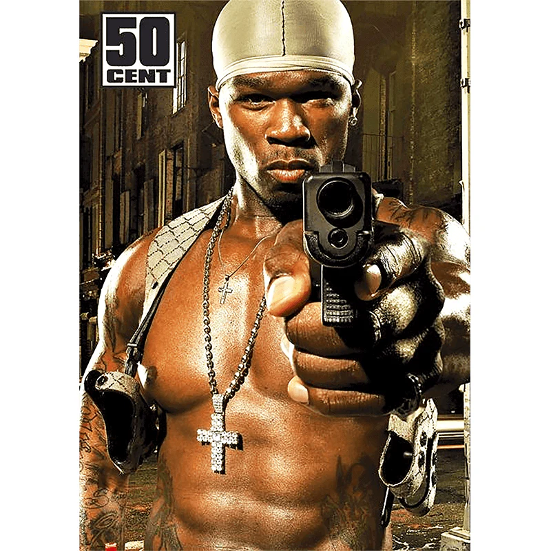 Pro Club Rapper 50 cent Gun Digital printed Tee - Image 2