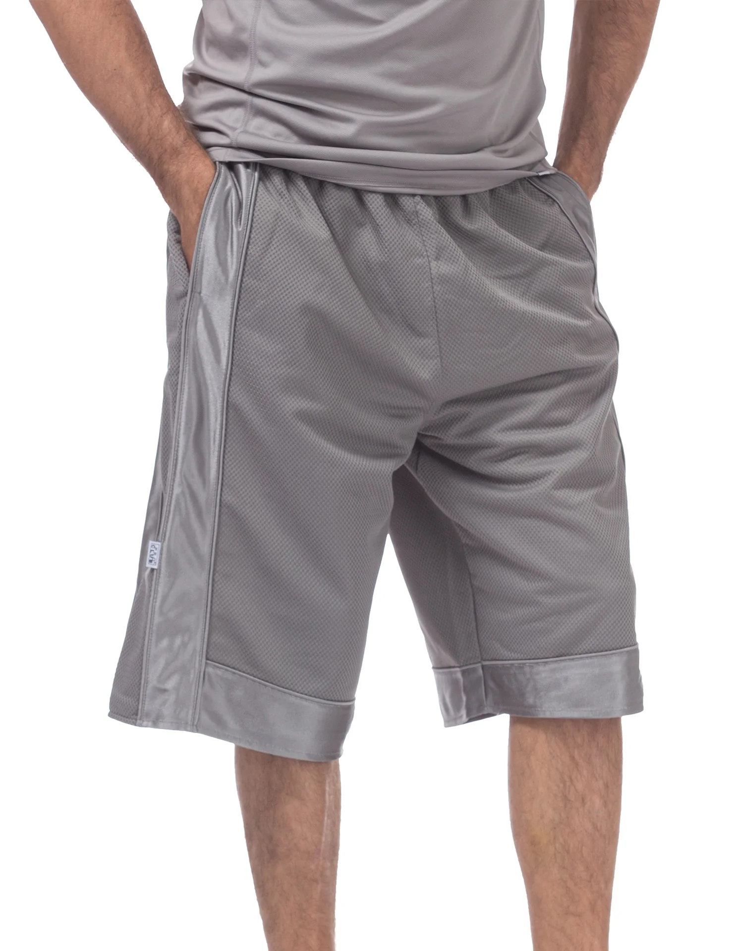 Pro Club Heavyweight Mesh Basketball Shorts - GRAY - Image 2