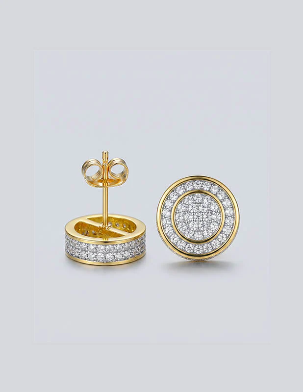 Rewahard - 10mm Iced Diamond Cluster Stud Earring - Image 3