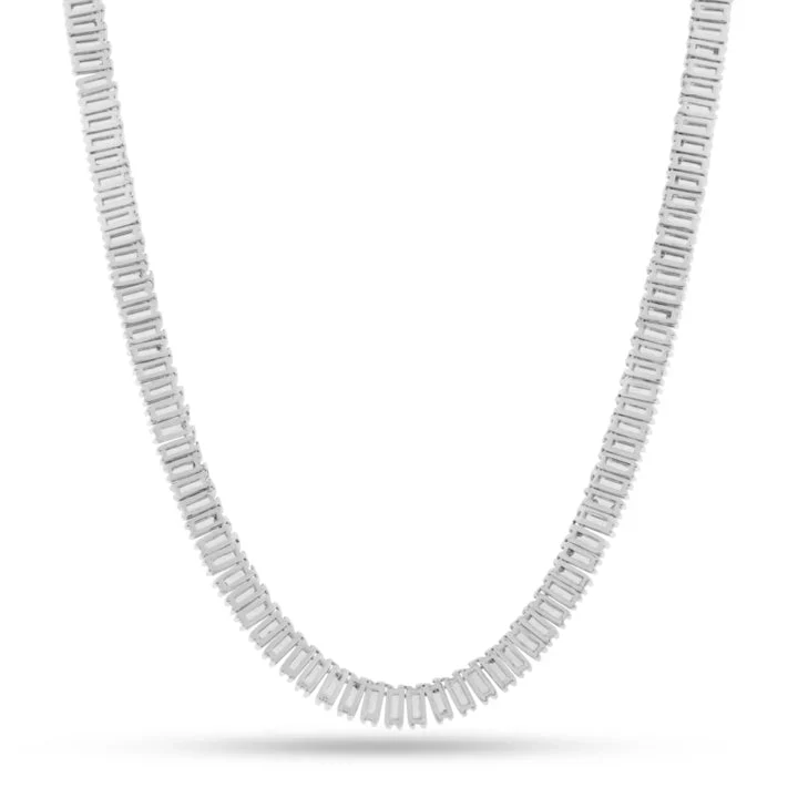 Rewahard Baguette Tennis Chain - Silver Plated - Image 2
