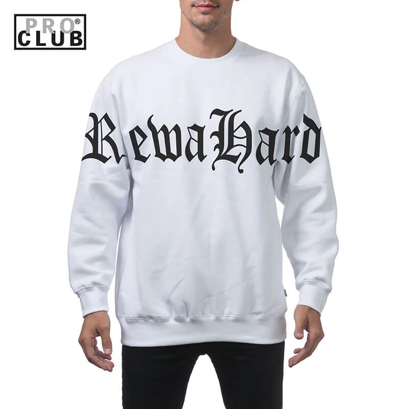 REWAHARD FRONT OLD ENGLISH Pro Club Heavyweight Pullover Sweater (13oz) - Image 2