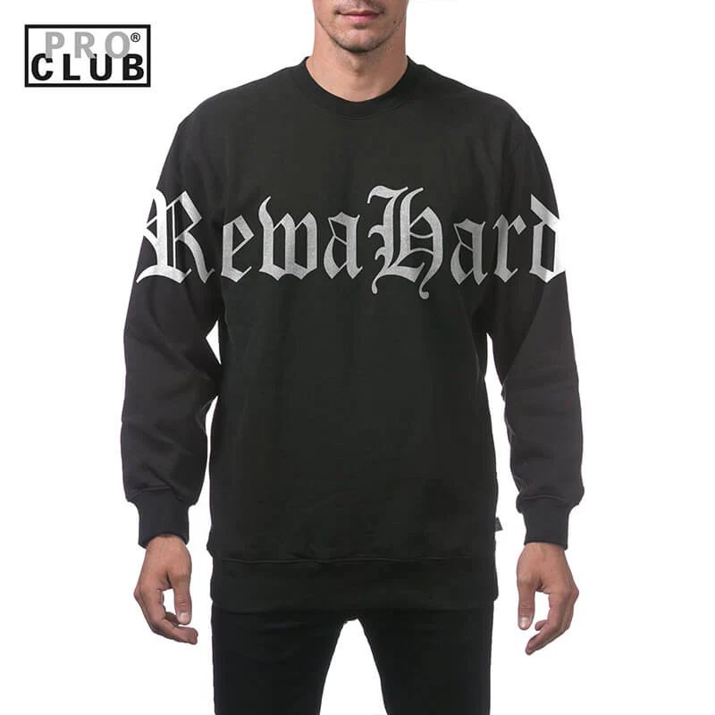 REWAHARD FRONT OLD ENGLISH Pro Club Heavyweight Pullover Sweater (13oz) - Image 3