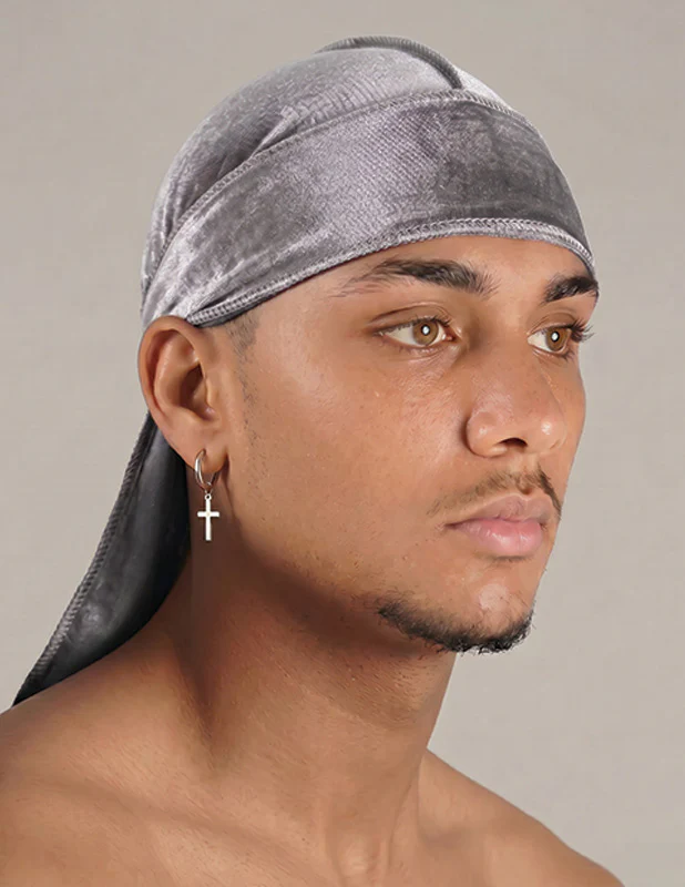 Rewahard Velvet Durag - Silver - Image 2