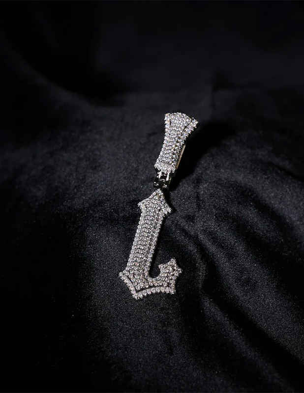 RWAHARD - Iced Letters Pendents A-Z SLIVER - Image 17