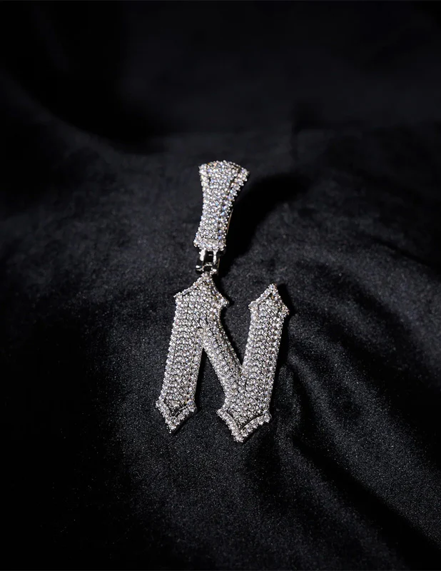 RWAHARD - Iced Letters Pendents A-Z SLIVER - Image 19