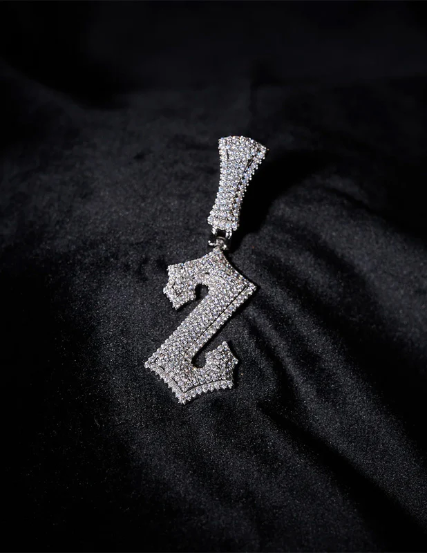 RWAHARD - Iced Letters Pendents A-Z SLIVER - Image 5