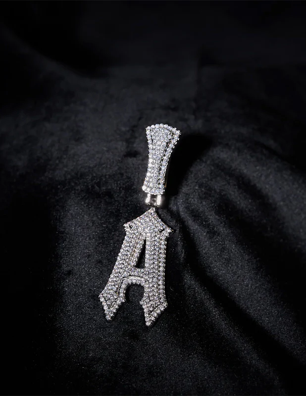 RWAHARD - Iced Letters Pendents A-Z SLIVER - Image 6