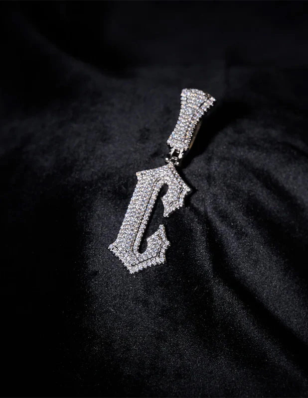 RWAHARD - Iced Letters Pendents A-Z SLIVER - Image 8