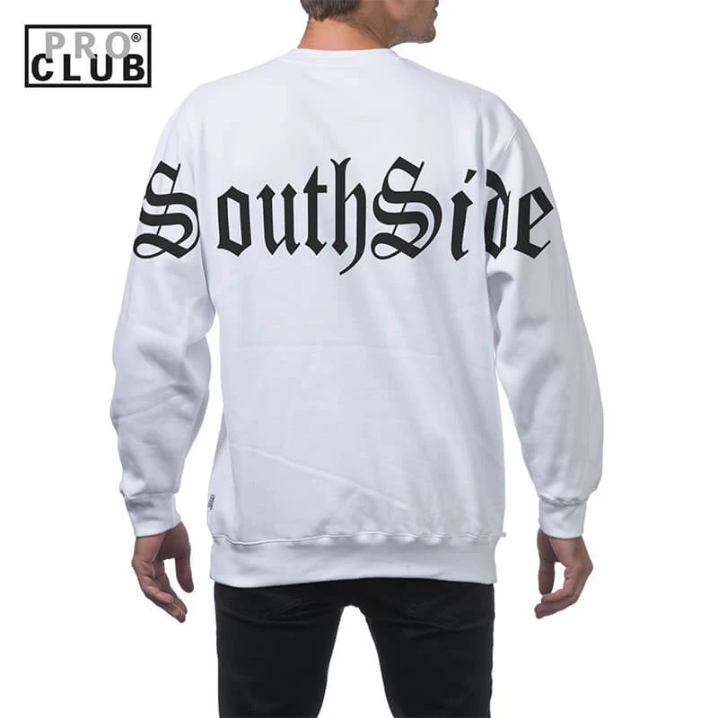 SOUTHSIDE BACK SHOULDER OLD ENGLISH Pro Club Heavyweight Pullover Sweater (13oz) - Image 3