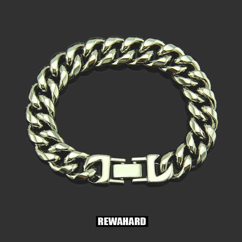 Stainless Steel Cuban Chain Bracelet - Image 3