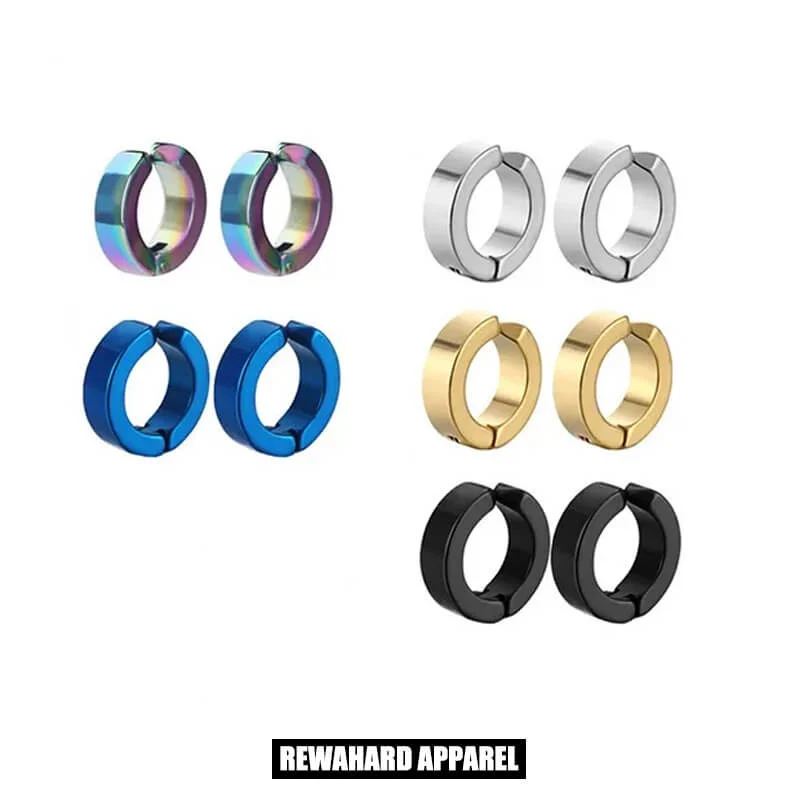 Titanium Steel Ear Clip Earrings 5 Colors