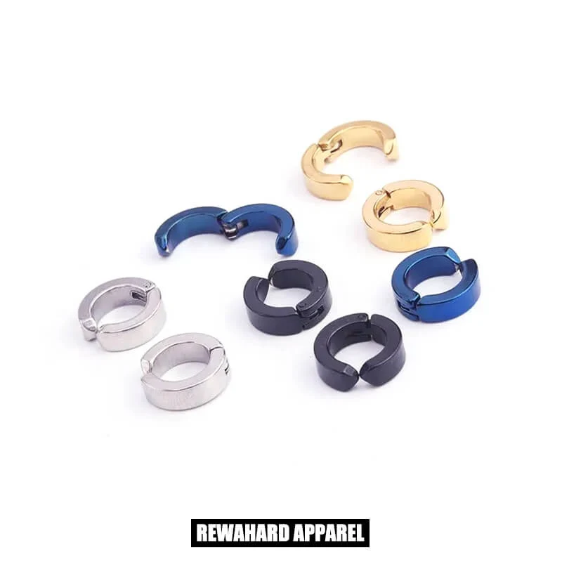 Titanium Steel Ear Clip Earrings 5 Colors - Image 2
